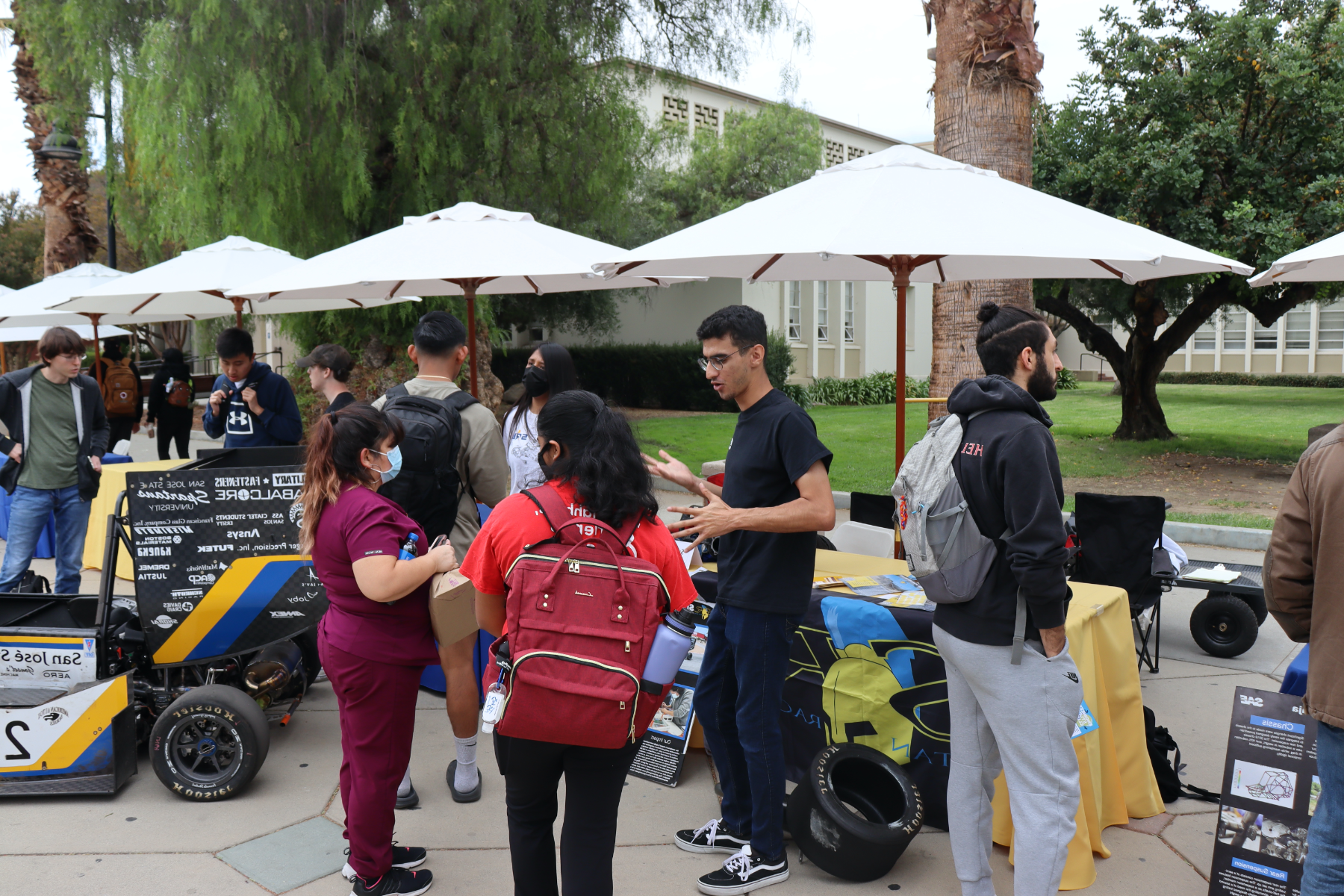 Students at the Club Fair